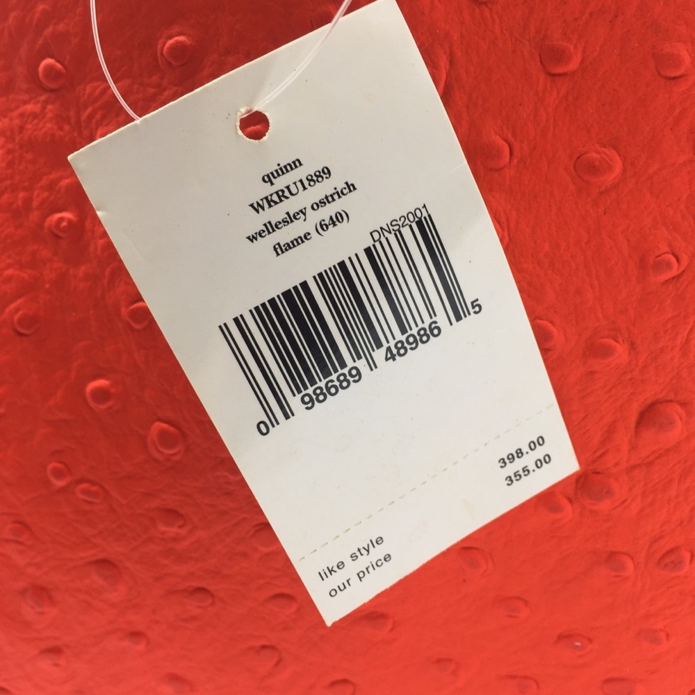 NWT Kate Spade Wellesley Quinn Bag in Ostrich Flame - Picture 10 of 10
